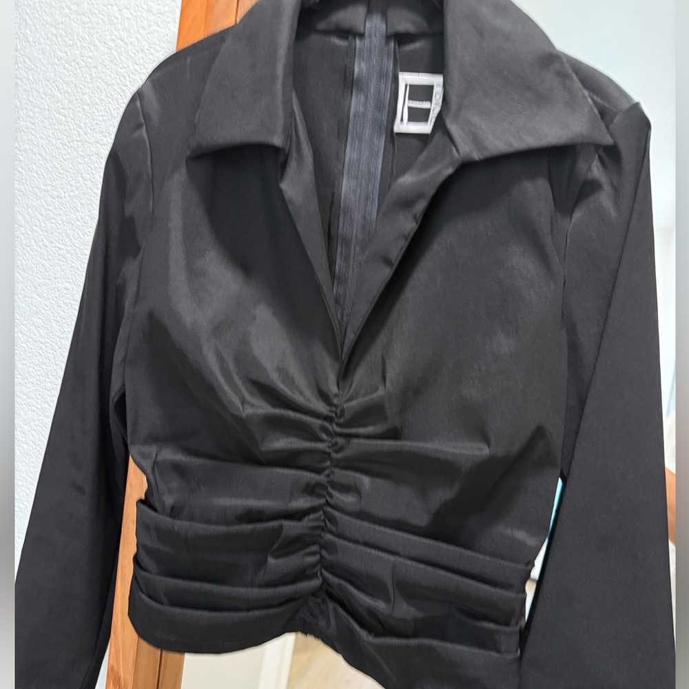 Vintage Tadashi Black Blouse
